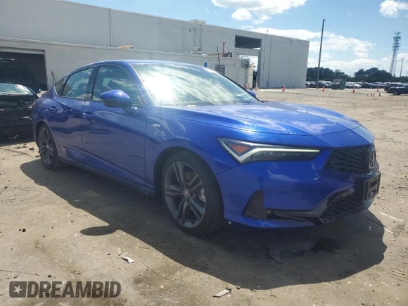 2025 Acura Integra Technology with VIN 19UDE4H6XSA010911, listed as a Copart auction lot 61624335 with 2,322 mi miles and Salvage title. Bid and sale history available at DreamBid. Image 4.