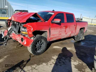 2018 Chevrolet Silverado 1500 LT with VIN 3GCUKREC3JG241051, listed as a Copart auction lot 46256955 with 112,360 mi miles and Salvage Title. Bid and sale history available at carsss.com. Image 1.