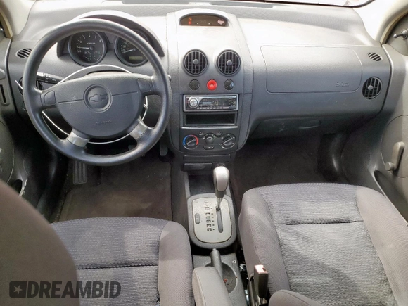 2007 Chevrolet Aveo LS with VIN KL1TD66697B703022, listed as a Copart auction lot 62301515 with 124,668 mi miles and Salvage title. Bid and sale history available at DreamBid. Image 8.