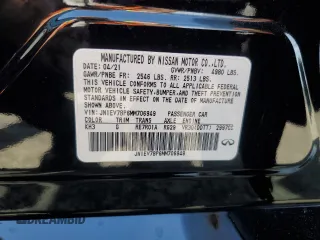 2021 Infiniti Q50 Luxe z VIN JN1EV7BP6MM706949, wystawiony jako Copart lot #60077404 z przebiegiem 63 817 mil mil oraz Szkoda całkowita • Salvage title. Historia ofert i sprzedaży dostępna na DreamBid. Obrazek 12.
