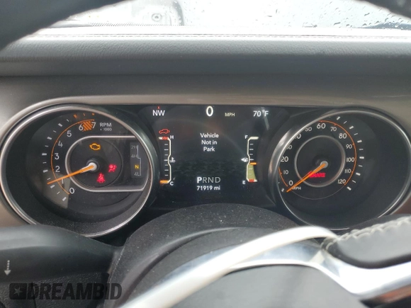 2020 Jeep Wrangler Unlimited Sahara with VIN 1C4HJXEN2LW149623, listed as a Copart auction lot 50906705 with 71,919 mi miles and Salvage title. Bid and sale history available at DreamBid. Image 9.