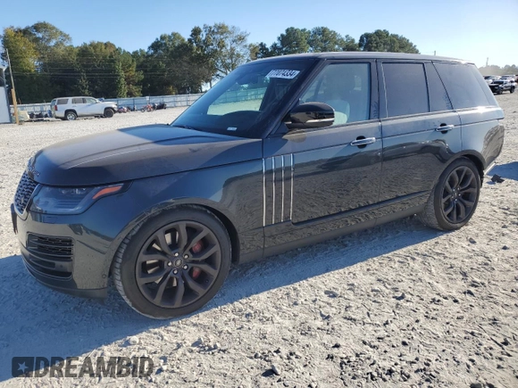 2018 Land Rover Range Rover with VIN SALGW2SE0JA514355, listed as a Copart auction lot 77074334 with 51,410 mi miles and Salvage title. Bid and sale history available at DreamBid. Image 1.