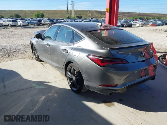 2024 Acura Integra w/A-Spec Technology Package with VIN 19UDE4H6XRA025550, listed as a IAAI auction lot 41436077 with 17,729 mi miles. Bid and sale history available at carsss.com. Image 3.