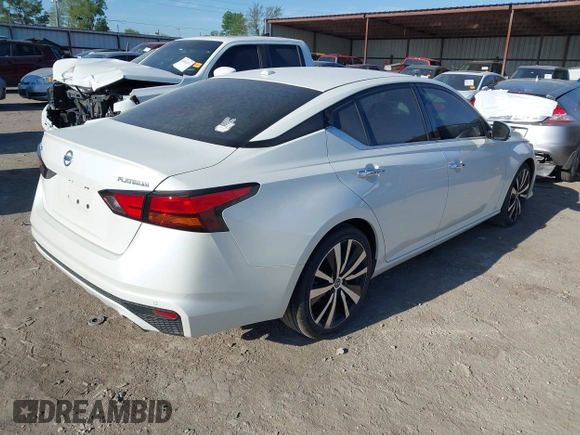 2020 Nissan Altima Platinum with VIN 1N4BL4FV3LC127019, listed as a IAAI auction lot 41982226 with 96,606 mi miles and . Bid and sale history available at carsss.com. Image 4.