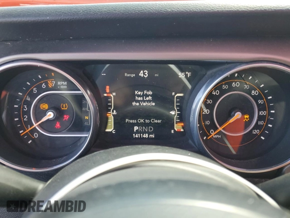 2018 Jeep Wrangler Unlimited Sport z VIN 1C4HJXDG1JW181009, wystawiony jako Copart lot #52145525 z przebiegiem 141 148 mil mil oraz Szkoda całkowita • Salvage title. Historia ofert i sprzedaży dostępna na DreamBid. Obrazek 9.