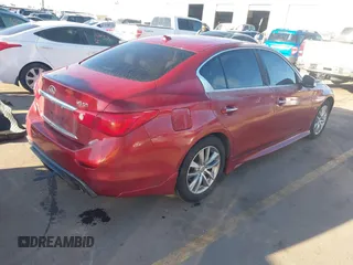 2014 Infiniti Q50 Premium with VIN JN1BV7AR1EM703805, listed as a IAAI auction lot 41657639 with 68,882 mi miles. Bid and sale history available at carsss.com. Image 4.