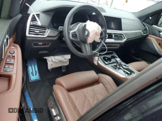 2023 BMW X5 sDrive40i with VIN 5UXCR4C07P9R26891, listed as a Copart auction lot 46105455 with 3,843 mi miles and Salvage Title. Bid and sale history available at carsss.com. Image 8.