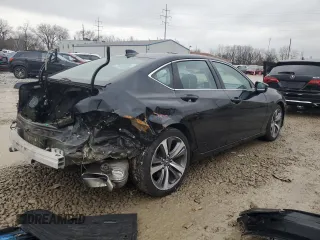 2021 Acura TLX w/Advance Package with VIN 19UUB5F65MA008830, listed as a Copart auction lot 44118595 with 29,265 mi miles and Salvage Title. Bid and sale history available at carsss.com. Image 3.