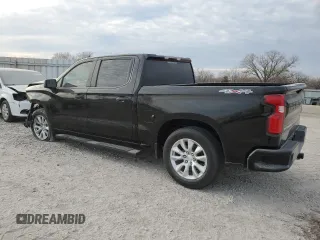 2021 Chevrolet Silverado 1500 Custom with VIN 1GCPYBEK9MZ394709, listed as a Copart auction lot 85477834 with 38,313 mi miles and Salvage Title. Bid and sale history available at DreamBid. Image 2.