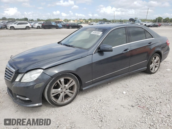 2013 Mercedes-Benz E 350 Luxury with VIN WDDHF5KBXDA769074, listed as a Copart auction lot 64065955 with 208,138 mi miles and Salvage title. Bid and sale history available at DreamBid. Image 1.