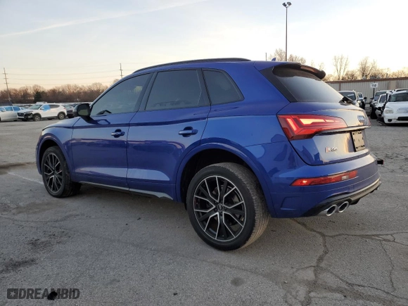 2021 Audi SQ5 Premium Plus with VIN WA1B4BFY4M2096922, listed as a Copart auction lot 82968884 with 37,265 mi miles and Salvage Title. Bid and sale history available at carsss.com. Image 2.