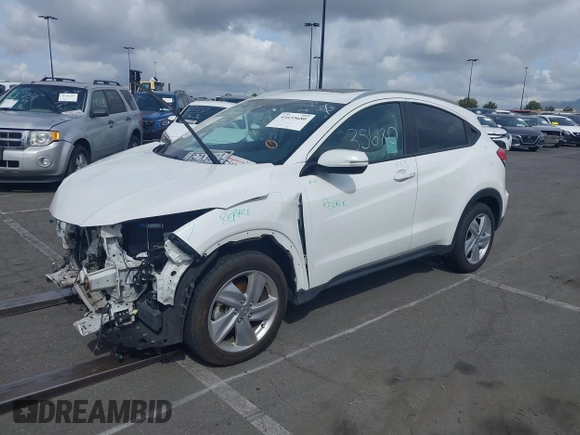 2019 Honda HR-V EX with VIN 3CZRU5H5XKM719534, listed as a IAAI auction lot 41635680 with 55,770 mi miles. Bid and sale history available at carsss.com. Image 2.