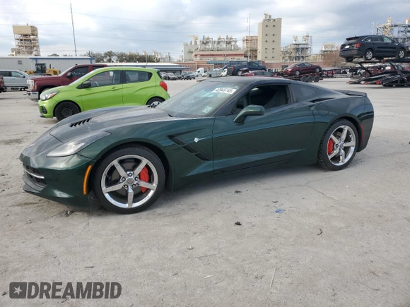 2014 Chevrolet Corvette 1LT with VIN 1G1YA2D78E5103009, listed as a Copart auction lot 43945745 with 120,811 mi miles and Salvage Title. Bid and sale history available at carsss.com. Image 1.