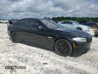 2013 BMW 5 Series 535i with VIN WBAFR7C57DC829343, listed as a Copart auction lot 61143005 with 127,779 mi miles and Salvage title. Bid and sale history available at DreamBid. Image 4.