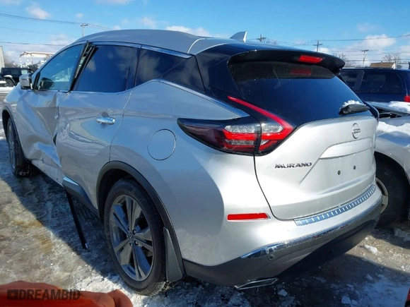 2023 Nissan Murano Platinum with VIN 5N1AZ2DS2PC131064, listed as a IAAI auction lot 41546244 with 3,692 mi miles. Bid and sale history available at carsss.com. Image 3.