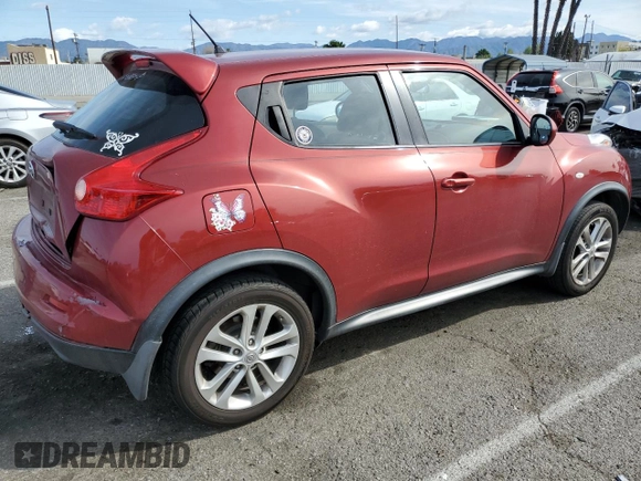 2012 Nissan Juke SL with VIN JN8AF5MV7CT122917, listed as a Copart auction lot 50594595 with 131,513 mi miles and Salvage Title. Bid and sale history available at DreamBid. Image 3.