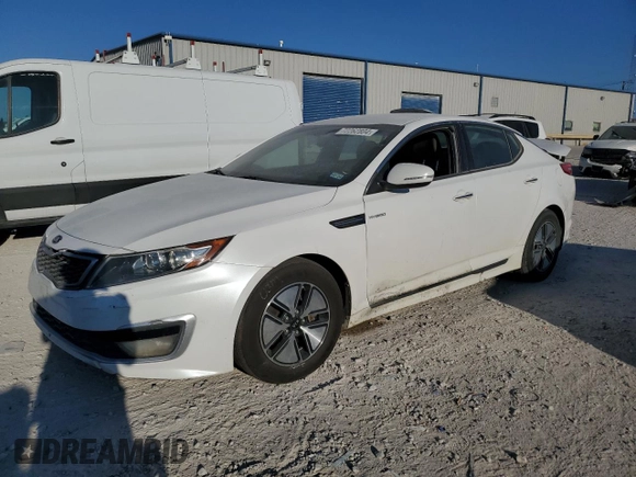 2013 Kia Optima Hybrid LX with VIN KNAGM4AD9D5043527, listed as a Copart auction lot 72262804 with 0 mi miles and Salvage Title. Bid and sale history available at carsss.com. Image 1.