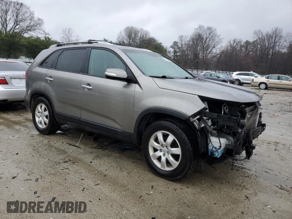 2013 Kia Sorento LX with VIN 5XYKT4A20DG330244, listed as a Copart auction lot 50123075 with 64,959 mi miles and Salvage Title. Bid and sale history available at carsss.com. Image 4.