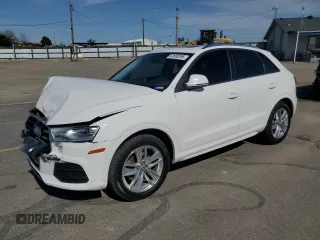 2017 Audi Q3 Premium with VIN WA1ECCFS8HR011773, listed as a Copart auction lot 52888295 with 110,602 mi miles and Salvage title. Bid and sale history available at DreamBid. Image 1.