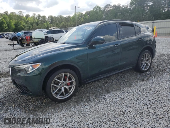 2019 Alfa Romeo Stelvio Ti with VIN ZASPAKBN4K7C69619, listed as a Copart auction lot 55015605 with 30,083 mi miles and Salvage title. Bid and sale history available at DreamBid. Image 1.