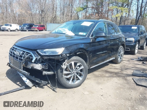 2021 Audi Q5 Premium Plus with VIN WA1BAAFY1M2082544, listed as a IAAI auction lot 41930447 with 65,535 mi miles and . Bid and sale history available at DreamBid. Image 18.