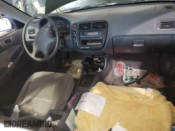 2000 Honda Civic LX with VIN JHMEJ6670YS002114, listed as a Copart auction lot 49373834 with 263,679 mi miles and Salvage Title. Bid and sale history available at DreamBid. Image 8.