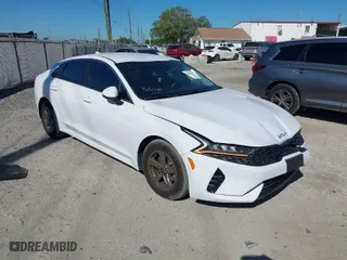 2022 Kia K5 LXS with VIN 5XXG14J23NG158485, listed as a IAAI auction lot 41838188 with 53,707 mi miles. Bid and sale history available at carsss.com. Image 1.