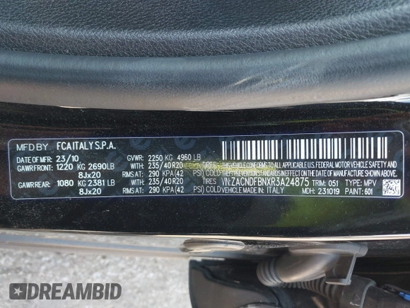 2024 Dodge Hornet GT Plus with VIN ZACNDFBNXR3A24875, listed as a IAAI auction lot 42227569 with 12,173 mi miles and . Bid and sale history available at DreamBid. Image 9.