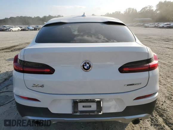 2021 BMW X4 xDrive30i with VIN 5UX2V1C00M9F20133, listed as a Copart auction lot 68800753 with 0 mi miles. Bid and sale history available at carsss.com. Image 6.