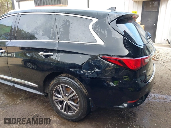 2019 Infiniti QX60 PURE with VIN 5N1DL0MM4KC554662, listed as a IAAI auction lot 41851642 with 166,390 mi miles. Bid and sale history available at carsss.com. Image 6.