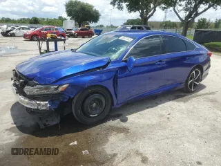 2020 Honda Accord Sport with VIN 1HGCV1F30LA019248, listed as a Copart auction lot 60627555 with 123,575 mi miles and Non repairable. Bid and sale history available at DreamBid. Image 1.