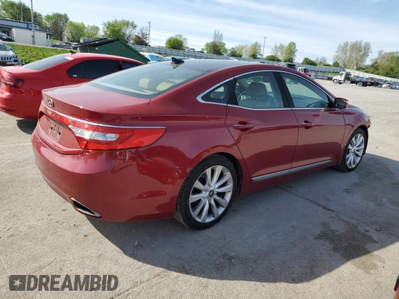 2013 Hyundai Azera z VIN KMHFH4JG8DA301102, wystawiony jako Copart lot #54299505 z przebiegiem 121 658 mil mil oraz Szkoda całkowita • Salvage title. Historia ofert i sprzedaży dostępna na DreamBid. Obrazek 3.