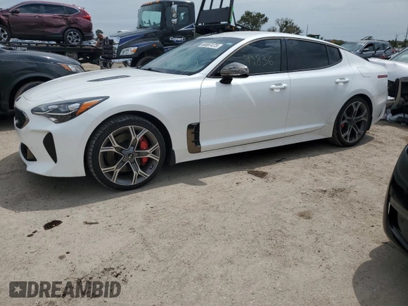 2020 Kia Stinger GT with VIN KNAE35LC0L6072105, listed as a Copart auction lot 68887473 with 42,836 mi miles and Salvage Title. Bid and sale history available at DreamBid. Image 1.