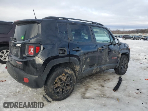 2018 Jeep Renegade Trailhawk with VIN ZACCJBCB8JPH16594, listed as a Copart auction lot 88580285 with 103,203 mi miles and Clean title. Bid and sale history available at DreamBid. Image 3.