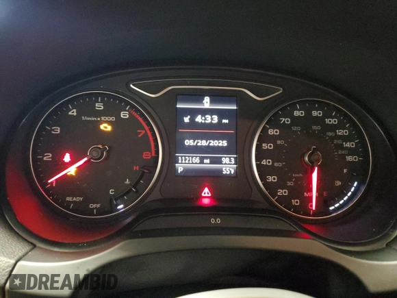 2016 Audi A3 Premium Plus with VIN WAUJ8GFF6G1036293, listed as a Copart auction lot 58696885 with 112,166 mi miles and Salvage title. Bid and sale history available at DreamBid. Image 9.