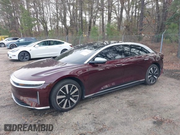 2022 Lucid Air Grand Touring with VIN 50EA1GBA8NA004892, listed as a IAAI auction lot 41553074 with 36,111 mi miles. Bid and sale history available at carsss.com. Image 20.