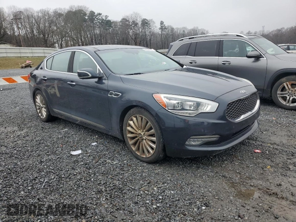 2015 Kia K900 Luxury with VIN KNALW4D49F6020752, listed as a Copart auction lot 87214904 with 94,793 mi miles and Salvage Title. Bid and sale history available at carsss.com. Image 4.