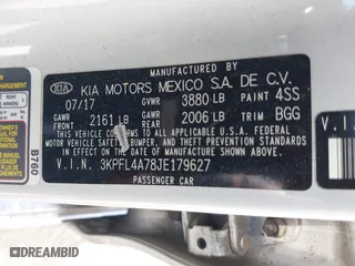 2018 Kia Forte S with VIN 3KPFL4A78JE179627, listed as a IAAI auction lot 41902462 with 103,090 mi miles. Bid and sale history available at carsss.com. Image 9.