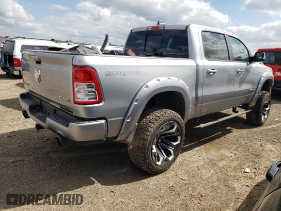 2022 Ram 1500 Big Horn with VIN 1C6SRFFT0NN135872, listed as a Copart auction lot 67926764 with 26,976 mi miles and Salvage title. Bid and sale history available at DreamBid. Image 3.