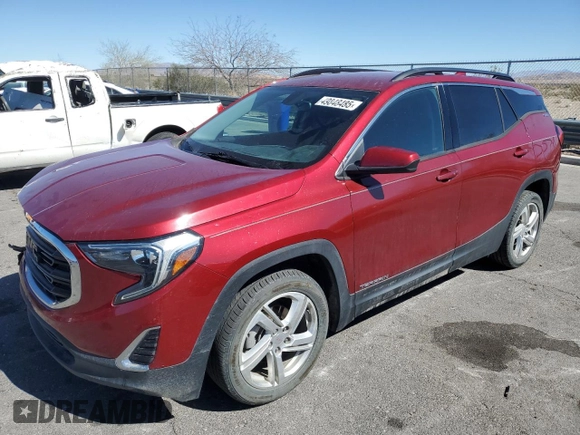 2018 GMC Terrain SLE with VIN 3GKALMEV5JL334315, listed as a Copart auction lot 49848485 with 91,302 mi miles and Salvage Title. Bid and sale history available at carsss.com. Image 1.