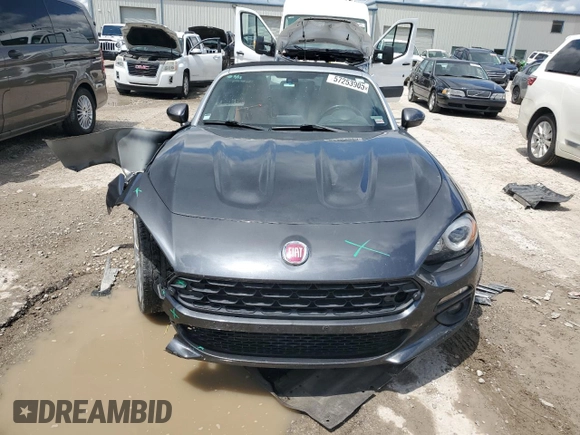 2017 FIAT 124 Spider Lusso with VIN JC1NFAEK4H0103516, listed as a Copart auction lot 57253905 with 46,291 mi miles and Salvage title. Bid and sale history available at DreamBid. Image 5.
