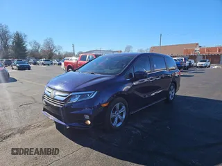 2018 Honda Odyssey EX-L z VIN 5FNRL6H75JB064377, wystawiony jako Copart lot #89319585 z przebiegiem 103 620 mil mil oraz Czysty tytuł • Clean title. Historia ofert i sprzedaży dostępna na DreamBid. Obrazek 2.