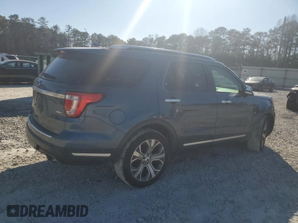 2018 Ford Explorer Platinum with VIN 1FM5K8HT5JGC38878, listed as a Copart auction lot 46522295 with 81,768 mi miles and Salvage Title. Bid and sale history available at DreamBid. Image 3.