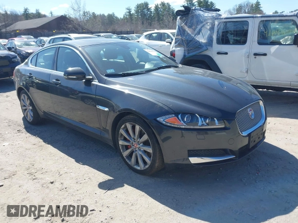2014 Jaguar XF V6 SC with VIN SAJWJ0EF9E8U31032, listed as a IAAI auction lot 42046036 with 118,927 mi miles. Bid and sale history available at carsss.com. Image 1.