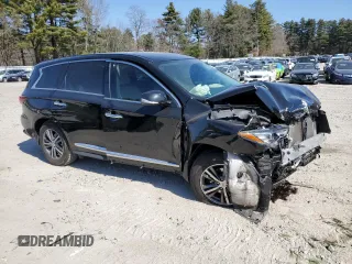 2020 Infiniti QX60 LUXE with VIN 5N1DL0MM4LC537300, listed as a Copart auction lot 49049205 with 57,681 mi miles and Salvage Title. Bid and sale history available at carsss.com. Image 4.