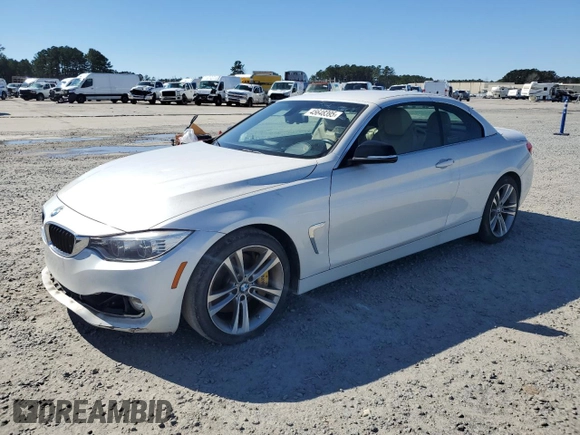 2015 BMW 4 Series 435i with VIN WBA3T3C57FP738646, listed as a Copart auction lot 45648395 with 90,791 mi miles and Clean Title. Bid and sale history available at carsss.com. Image 1.