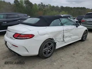 2019 Mercedes-Benz C 300 with VIN WDDWK8EB4KF837823, listed as a Copart auction lot 50617944 with 55,625 mi miles and Salvage title. Bid and sale history available at DreamBid. Image 3.