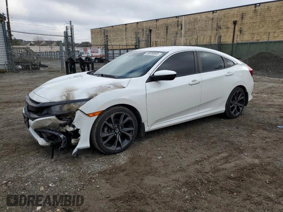 2019 Honda Civic Sport with VIN 19XFC2F88KE201021, listed as a Copart auction lot 50538065 with 104,321 mi miles and Salvage title. Bid and sale history available at DreamBid. Image 1.