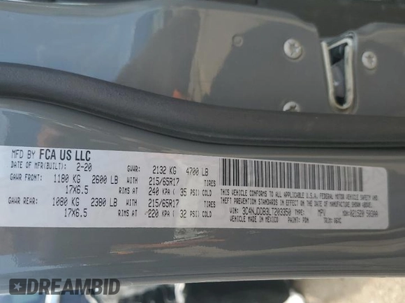2020 Jeep Compass Trailhawk z VIN 3C4NJDDB3LT203350, wystawiony jako Copart lot #70399364 z przebiegiem 53 910 mil mil oraz Szkoda całkowita • Salvage title. Historia ofert i sprzedaży dostępna na DreamBid. Obrazek 14.