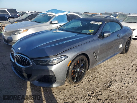 2022 BMW 8 Series 840i with VIN WBADZ4C0XNCH67676, listed as a Copart auction lot 76451084 with 16,694 mi miles and Non Repairable. Bid and sale history available at carsss.com. Image 1.